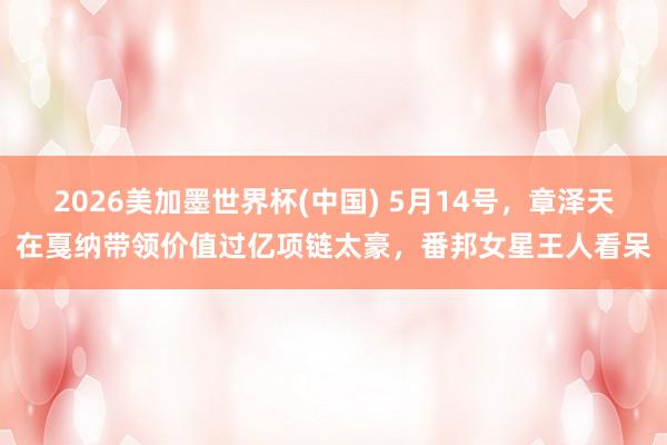 2026美加墨世界杯(中國) 5月14號，章澤天在戛納帶領價值過億項鏈太豪，<a  target=