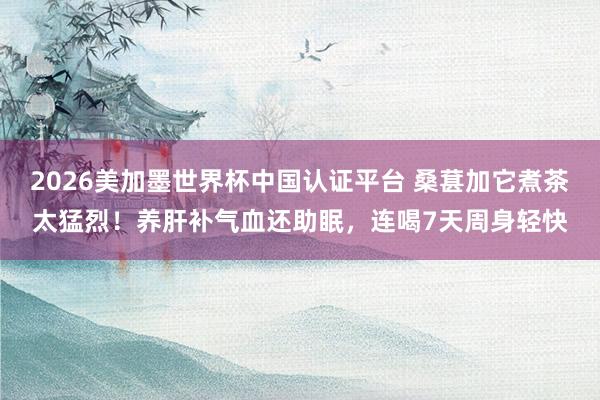 2026美加墨世界杯中國認證平臺 桑葚加它煮茶太猛烈！養(yǎng)肝補氣血還助眠，連喝7天周身輕快